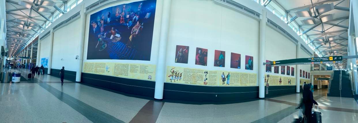 Tamil mural installation at Minneapolis–Saint Paul International Airport, Terminal 2